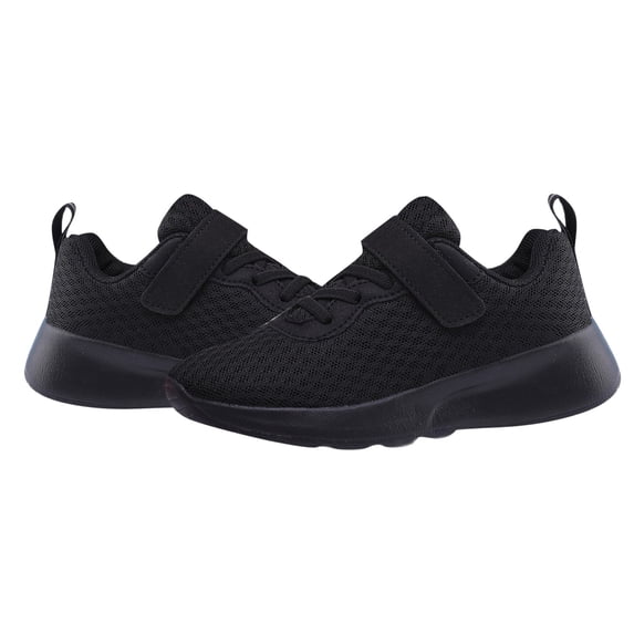 Kureaily Kids Running Shoes Boys Lightweight Breathable Mesh Athletic Sneakers For Toddlers Youth Non Comfortable Sports Footwear/ Size 11.5,4.5-5 Years(Black)