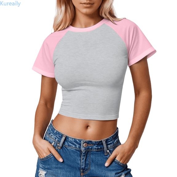 Kureaily Korean Style Fashionable T Shirt Pure Desire Summer Casual Short Sleeve Tee Top Blouse Basic Shirt For Daily Wear Women's Loose T-Shirt