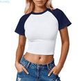 thumbnail image 1 of Kureaily Korean Style T Shirt Pure Desire Summer Casual Tee Top Streetwear Basic Crewneck Shirt Soft Basic Tees, 1 of 6
