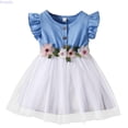 thumbnail image 1 of Kureaily Little Flower Girl Tule Tutu Dress Easter Coton Ribbed Birthday Wedding Party Princess Dresses 9-12 Months, 1 of 4