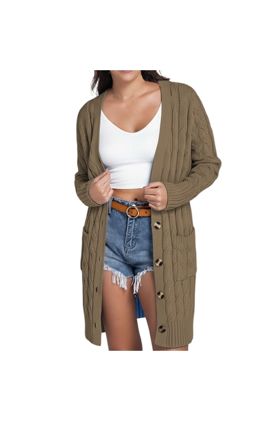 Long Button Down Cardigan For Cozy Fall Winter Knit Sweater Open Front Duster Outerwear Casual Plus Size Womens Cardigan Sweaters