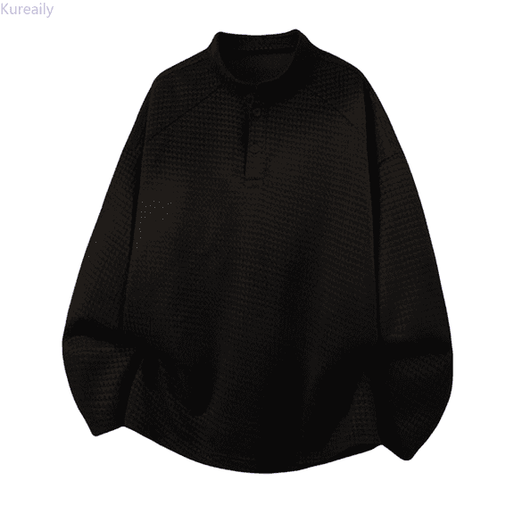 Kureaily Long Sleeve T Shirt Soft Casual Crewneck Top For Everyday Wear Comfort Fit Classic Modern Style Men's Loose T-Shirt