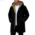 thumbnail image 1 of Kureaily Long Winter Thickened Fleece Lined Outdoor Sports Jacket With Hood Warm Work Coat For Couples Men's Winter Jacket, 1 of 5