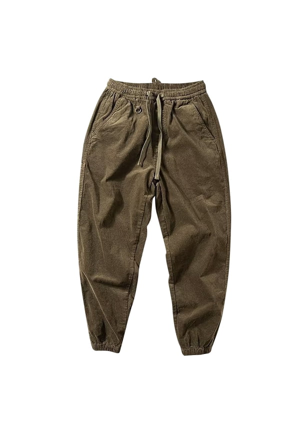 Male Light Core Plush Pants Trendy Casual Pants Winter Knitted Sports Pants Loose Ankle Hoodie Pants