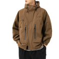 thumbnail image 1 of Kureaily Male Loose Fitting Trendy Work Jacket Lightweight Windproof Hooded Sprinter Jacket, 1 of 4
