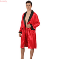 thumbnail image 1 of Kureaily Male Robe Satin Bathrobe With Shorts Set Pajamas Silky Kimono Robe Mens Pajamas Set Shorts, 1 of 8