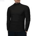 thumbnail image 1 of Kureaily Male Winter Warm Low Collar Thermal Underwear Men Basic Plain T Shirt Blouse Pullover Long Sleeve Top Mens Loose Fit Heavyweight T-Shirt, 1 of 1