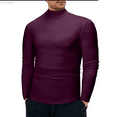thumbnail image 1 of Kureaily Male Winter Warm Low Collar Thermal Underwear Men Basic Plain T Shirt Blouse Pullover Long Sleeve Top Summer Lightweight T-Shirts, 1 of 1
