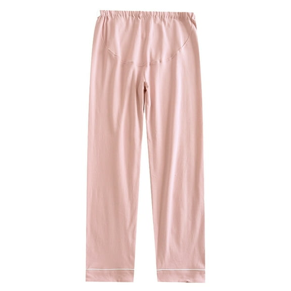 Kureaily Maternity Pajama Trousers Cotton Cotton Wool Spring And Autumn Days Loose Outside Wear Adjustable Large Size High Waisted Babywear Home Trousers Autumn And Winter Female Straight Leg Pant
