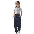 thumbnail image 1 of Kureaily Medium And Large Children Casual Girls Solid Color Drawstring Sweatpants 5-6 Years, 1 of 7
