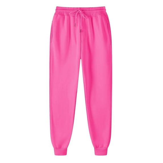 Kureaily Men And Women Autumn And Winter Leisure Solid Color Pants Trousers