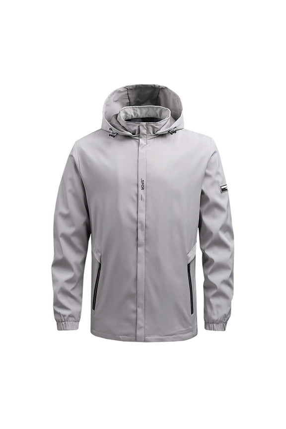 Men Autumn And Winter Solid Casual Simple Coat Sports Zipper Pocket Flying Jacket Baseball Clothes