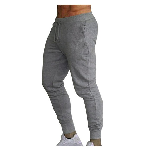 Kureaily Men Pants Casual Sweatpants Jogger Open Bottom Lounge Pants with Pockets