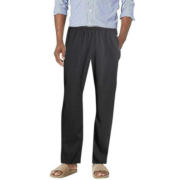 Kureaily Men's Casual Beach Pants Elastic Light Summer Pants