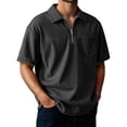 thumbnail image 1 of Kureaily Men's Casual T Shirts Lightweight Short Sleeve With Zipper For Outdoor And Everyday Wear Stylish And Comfortable Everyday Summer Lightweight T-Shirts, 1 of 1