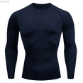 thumbnail image 1 of Kureaily Men's Compression Shirts Long Sleeve Athletic Workout Base Fit Tops Undershirts, 1 of 1
