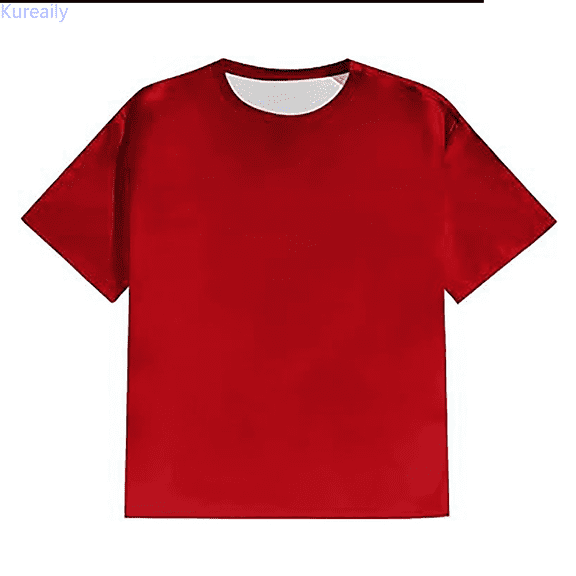 Kureaily Men's Cotton T-Shirts Oversized Unisex Short Sleeves Casual Loose Solid Basic Tee Tops