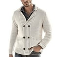 thumbnail image 1 of Kureaily Men's Fashion Cardigan Sweater Double Sweater Knitted Men's Cardigan Solid Color Large Pocket Jacket, 1 of 5
