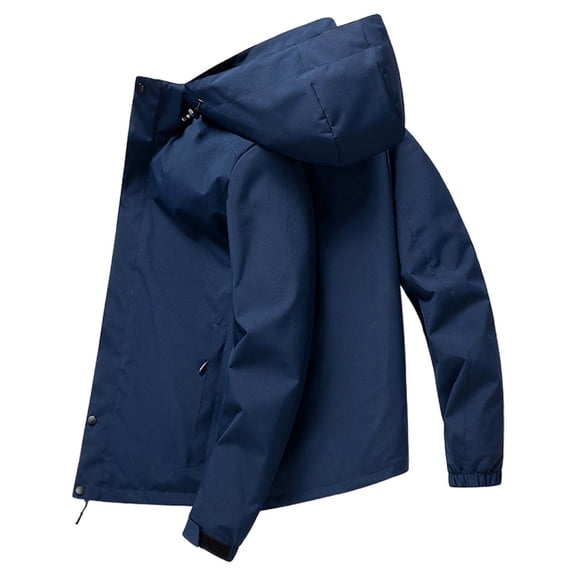 Kureaily Men's Fashion Outdoor Loose Casual Fashion Handsome Hooded Hardshell Jacket