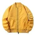 thumbnail image 1 of Kureaily Men's Flight Jacket Textured Athletic Casual Solid Colour Jacket Coat, 1 of 5