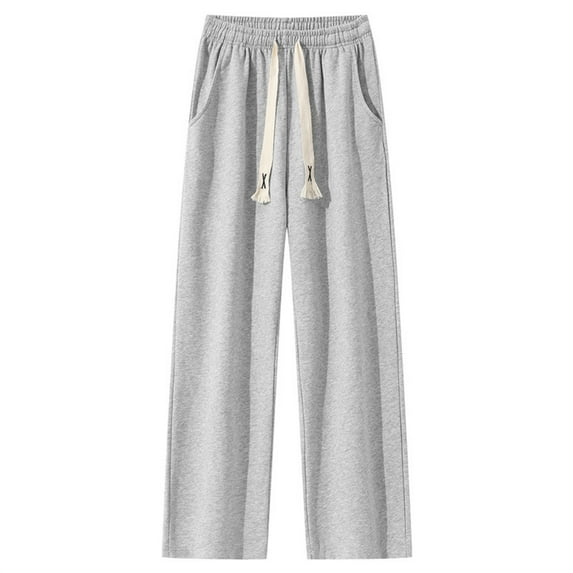 Kureaily Men's Joggers Sweatpants Open Bottom Straight Leg Casual Loose Fit Running Athletic Pants with Pockets