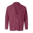 thumbnail image 1 of Kureaily Men's Linen Blazer Lightweight Suit Jackets Two Buttons Casual Sport Coat, 1 of 7