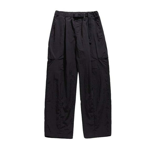 Kureaily Men's Outdoor Casual Lightweight Cargo Pants Buckle Belt Long Pants Micro Loose Pants