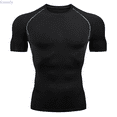 thumbnail image 1 of Kureaily Men's Shirts Short Sleeve Workout T-Shirt Running Tops Cool Sports Base Athletic Undershirts, 1 of 1