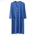 thumbnail image 1 of Kureaily Men's Sleeping Robe Cardigan Loose Pajamas Bathrobe Nightgown Casual Style Draped Loungewear Short Sleeve Sleepwear, 1 of 4