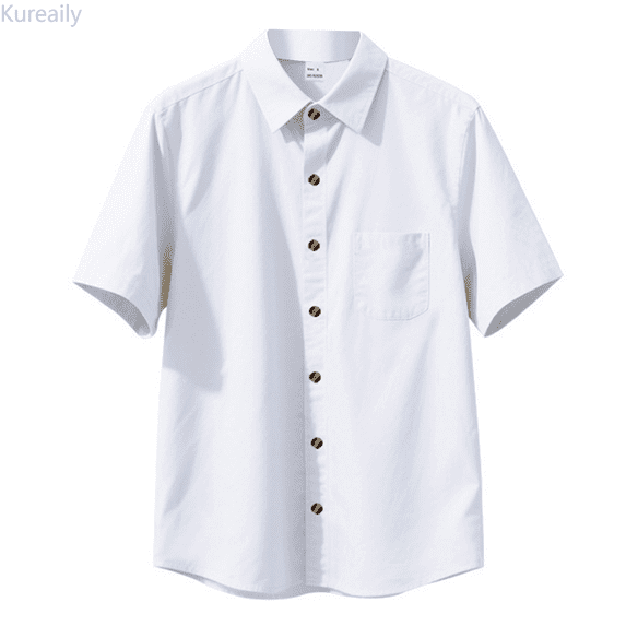 Kureaily Men's Slim Fit Casual Shirt Breathable Comfortable Daily Wear Sporty Stylish Top For Spring Summer Versatile Outfits Lightweight Shirts