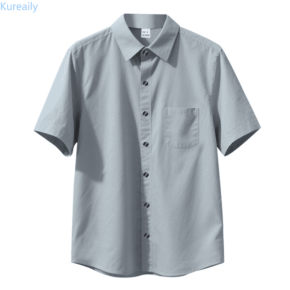 Kureaily Men's Slim Fit Casual Shirt Breathable Comfortable Daily Wear Sporty Stylish Top For Spring Summer Versatile Outfits Vacation Wedding Shirts