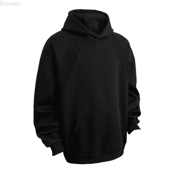 Kureaily Men's Solid Color Hooded Sweatshirt Men's Crewneck Sweatshirts