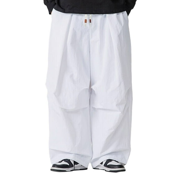 Kureaily Men's Sports Casual Men's Loose Comfortable Sports Wide Leg Trend Casual Summer Overalls Wide Leg Pants