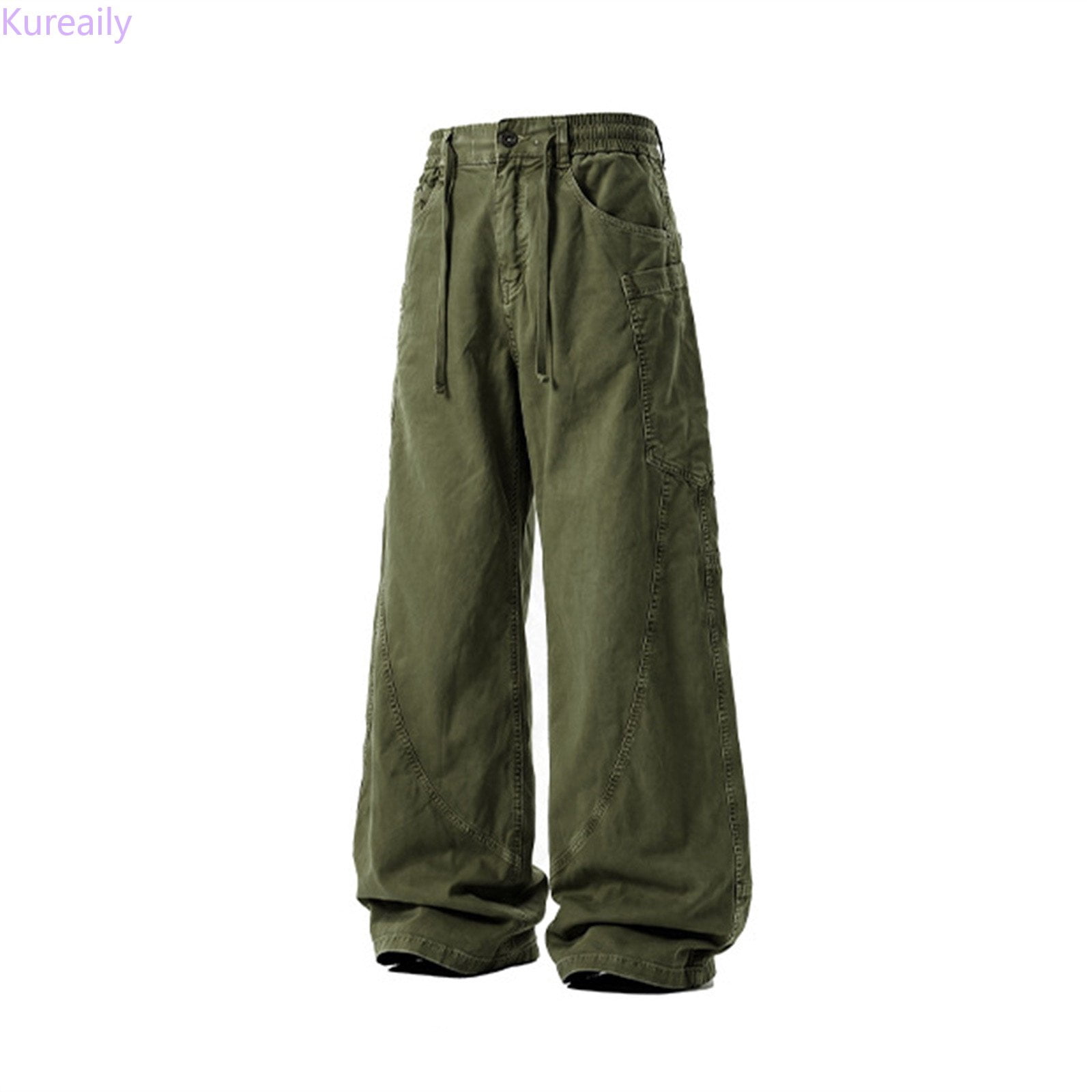 Kureaily Men's Track Pants Athletic Running Workout Quick Dry (Army ...