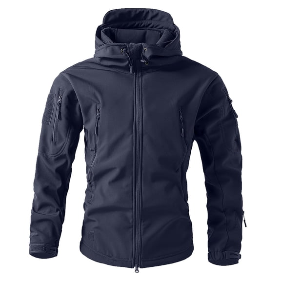 Kureaily Men's Winter Warm Lined Jacket Rain Hood Coat Hiking Snowboard