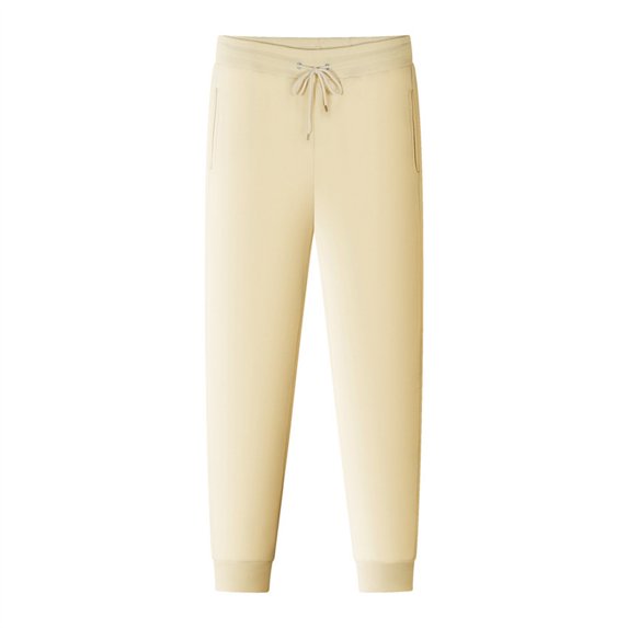 Kureaily Mens Autumn And Winter High Street Fashion Leisure Loose Sports Running Solid Color Lace Up Pants Sweater Pants Trousers