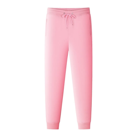 Kureaily Mens Autumn And Winter High Street Fashion Leisure Loose Sports Running Solid Color Lace Up Pants Sweater Pants Trousers