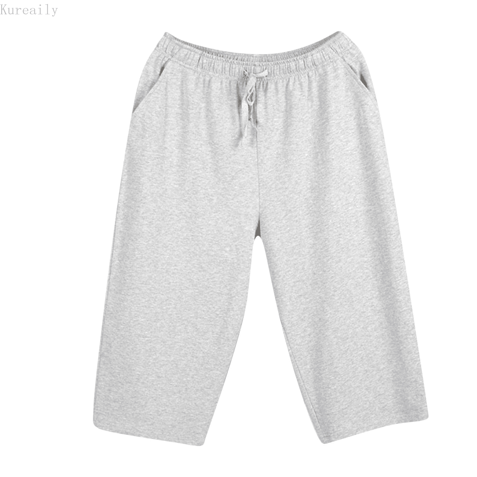 kureaily-mens-capris-over-the-knee-thin-outfit-living-pants-loose