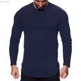 thumbnail image 1 of Kureaily Mens Casual Sports Fitness Outdoor Curved Hem Solid Color Round Neck T Shirt Long Sleeve Top Lightweight Short Sleeve T-Shirt, 1 of 1