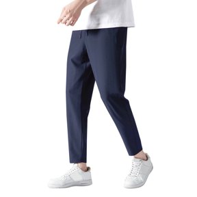 Kureaily Mens Guard Pants Loose Ice Silk Solid Sports Leggings