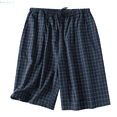 thumbnail image 1 of Kureaily Mens Home Clothes Home Pants Washable Cotton Pajamas Pants Pure Cotton Thin Japanese Plaid Home Pants In Spring And Autumn And Summer Loose Home Plus Size Mens Pajama Set, 1 of 5