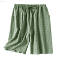 thumbnail image 1 of Kureaily Mens Home Clothes Home Pants Washable Cotton Pajamas Pants Pure Cotton Thin Japanese Plaid Home Pants In Spring And Autumn And Summer Loose Home Plus Size Soft Lightweight Sleep Sets, 1 of 5