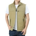 thumbnail image 1 of Kureaily Mens Lightweight Softshell Vest Outdoor Utility Travel Vest Outerwear Sleeveless Jacket For Hiking Runing, 1 of 6