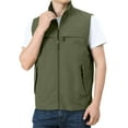 thumbnail image 1 of Kureaily Mens Lightweight Softshell Vest Outdoor Utility Travel Vest Outerwear Sleeveless Jacket For Hiking Runing, 1 of 8