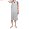 thumbnail image 1 of Kureaily Mens Nightgown Night Shirt For Sleeping Short Sleeve Nightgown Big And Tall Loose Kaftan Sleepwear Summer Pajamas, 1 of 8