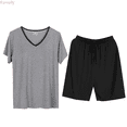 thumbnail image 1 of Kureaily Mens Pajama Sets Short Sleeve Pyjama Sleepwear Loungewear Nightwear Sets Comfortable Lightweight Pj's Sleep Sets Short Sleeve Sleepwear, 1 of 4