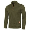 thumbnail image 1 of Kureaily Mens Quarter Zip Pullover Sweaters Casual Slim Fit Knit Sweater, 1 of 1