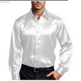 thumbnail image 1 of Kureaily Mens Satin Dress Shirt Long Sleeve Silk Shiny Party Shirt, 1 of 1