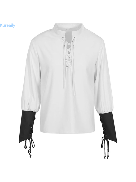 Mens Shirt Steam Punk Retro Gothic Holiday Clothing Beach Summer Wedding Shirt