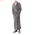 thumbnail image 1 of Kureaily Mens Soft Robe Warm Shaggy Bathrobe Mens Pajamas Set Shorts, 1 of 4